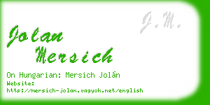 jolan mersich business card