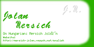 jolan mersich business card